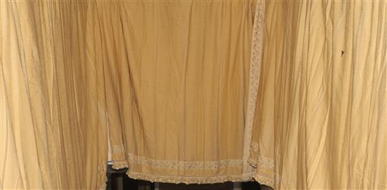 Two pairs of curtains with pelmets